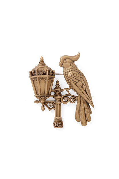 Oxidised Antique Gold Brass Brooch
