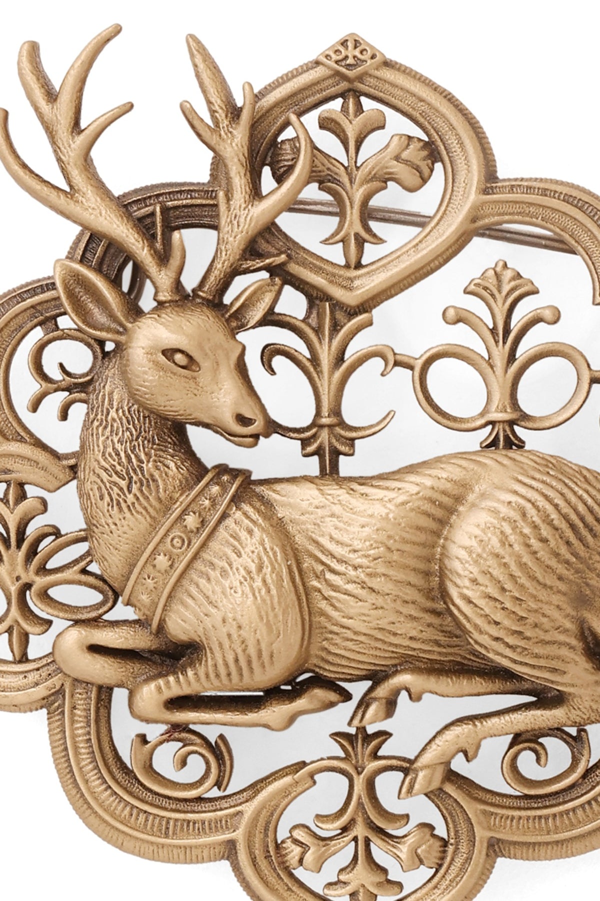 Oxidised Antique Gold Brass Brooch
