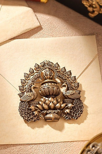 Oxidised Antique Gold Brass Brooch