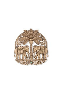 Oxidised Antique Gold Brass Brooch