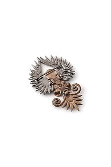 Antique Gold Rising Pheonix Brass Brooch