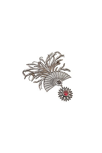 Black Tone Mystic Red Pearl Brooch