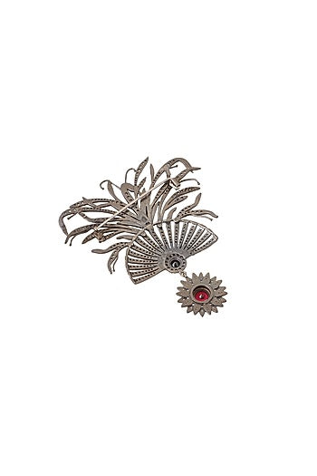 Black Tone Mystic Red Pearl Brooch