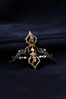 Antique Gold Royal Bow & Arrow Brooch