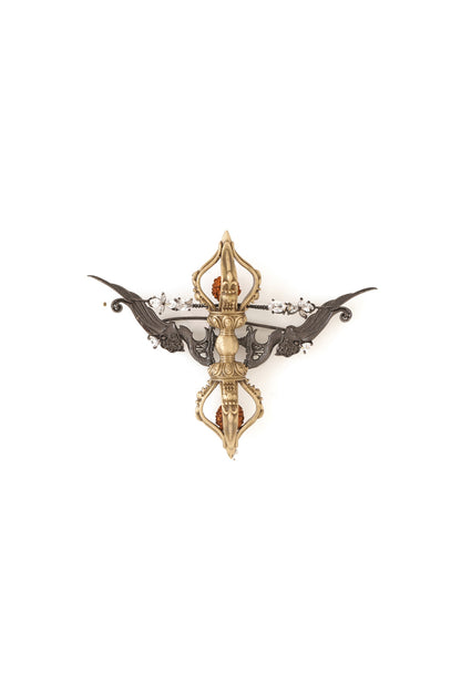 Antique Gold Royal Bow & Arrow Brooch