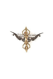 Antique Gold Royal Bow & Arrow Brooch