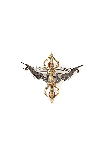 Antique Gold Royal Bow & Arrow Brooch