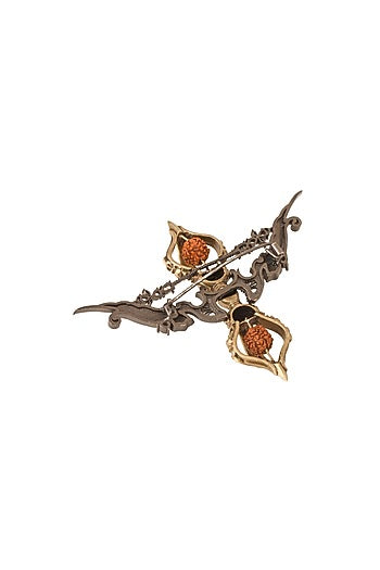 Antique Gold Royal Bow & Arrow Brooch