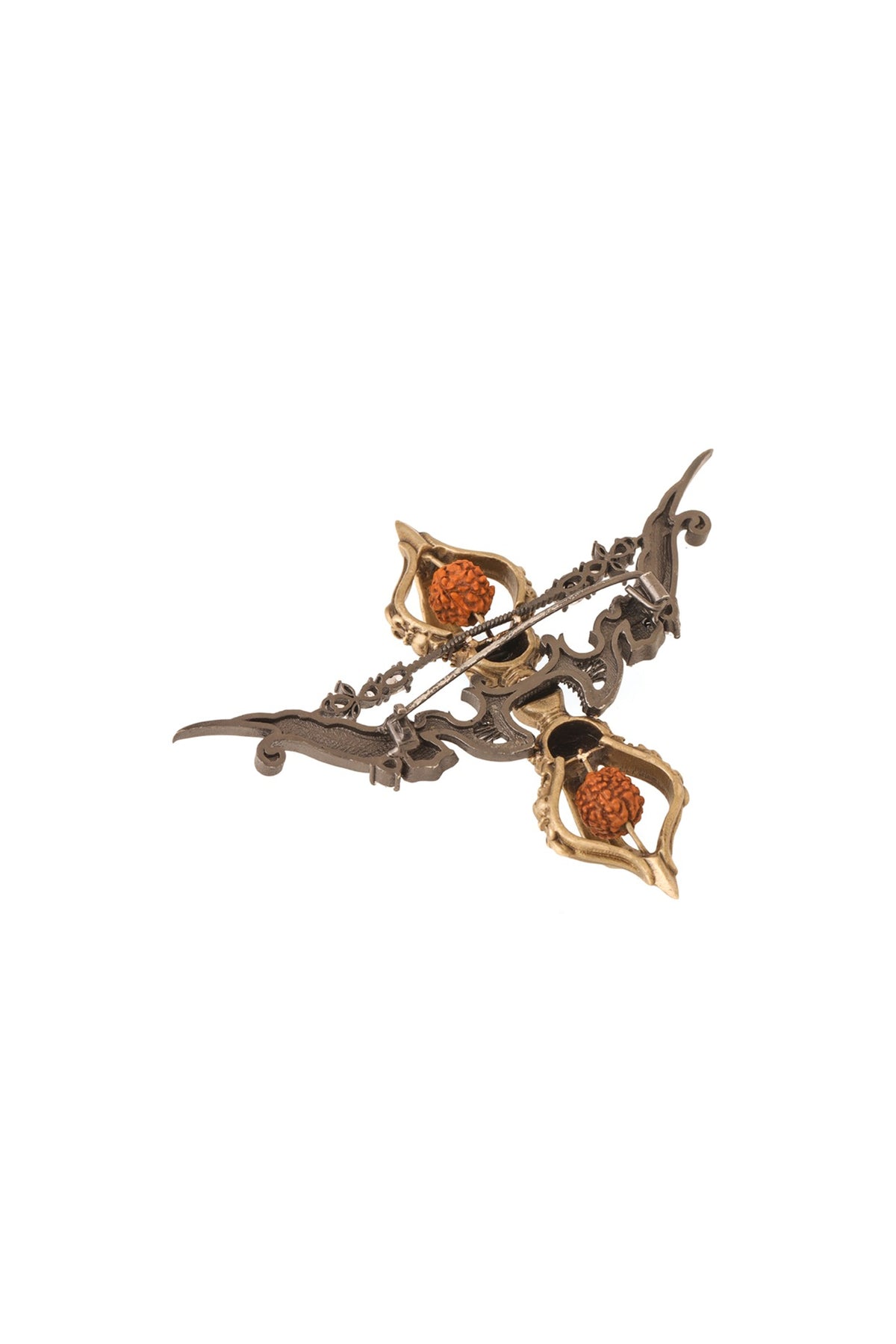 Antique Gold Royal Bow & Arrow Brooch