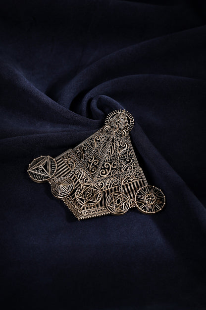 Antique Gold Filigree Brooch