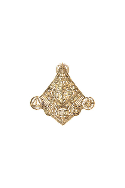 Antique Gold Filigree Brooch