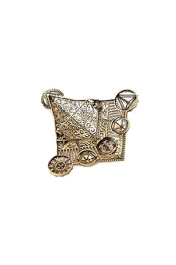 Antique Gold Filigree Brooch