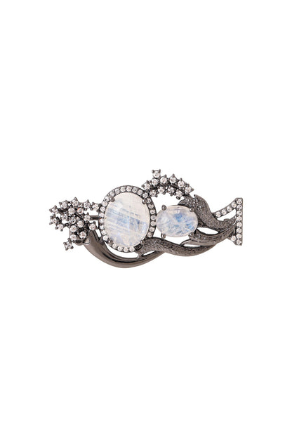 Antique Gold Studded Shine Brooch