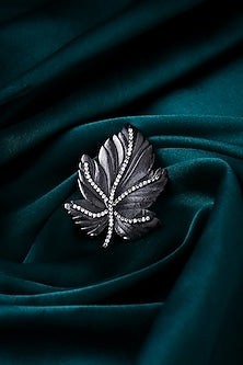 Antique Gold Leaf Love Brooch