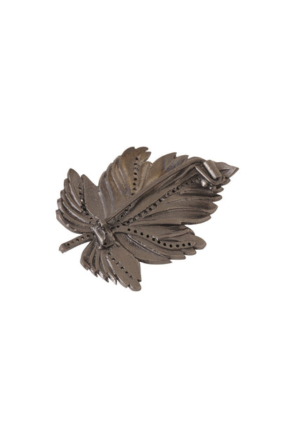 Antique Gold Leaf Love Brooch