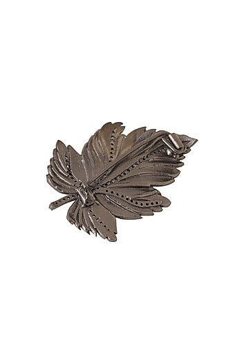 Antique Gold Leaf Love Brooch