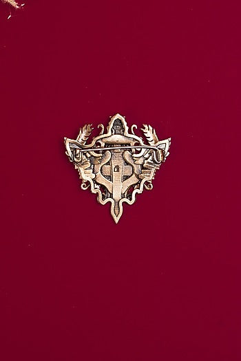 Antique Gold Knight Lion Brooch
