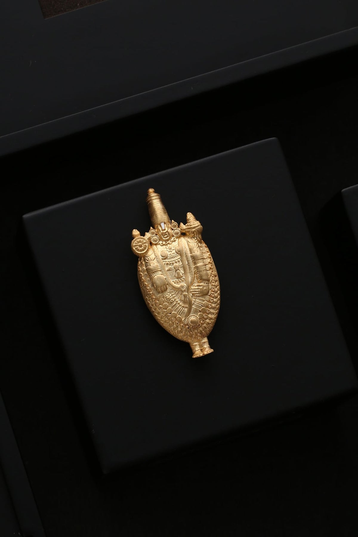 Yellow Gold Brass Balaji Brooch