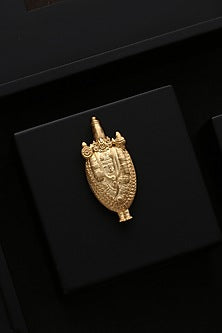 Yellow Gold Brass Balaji Brooch