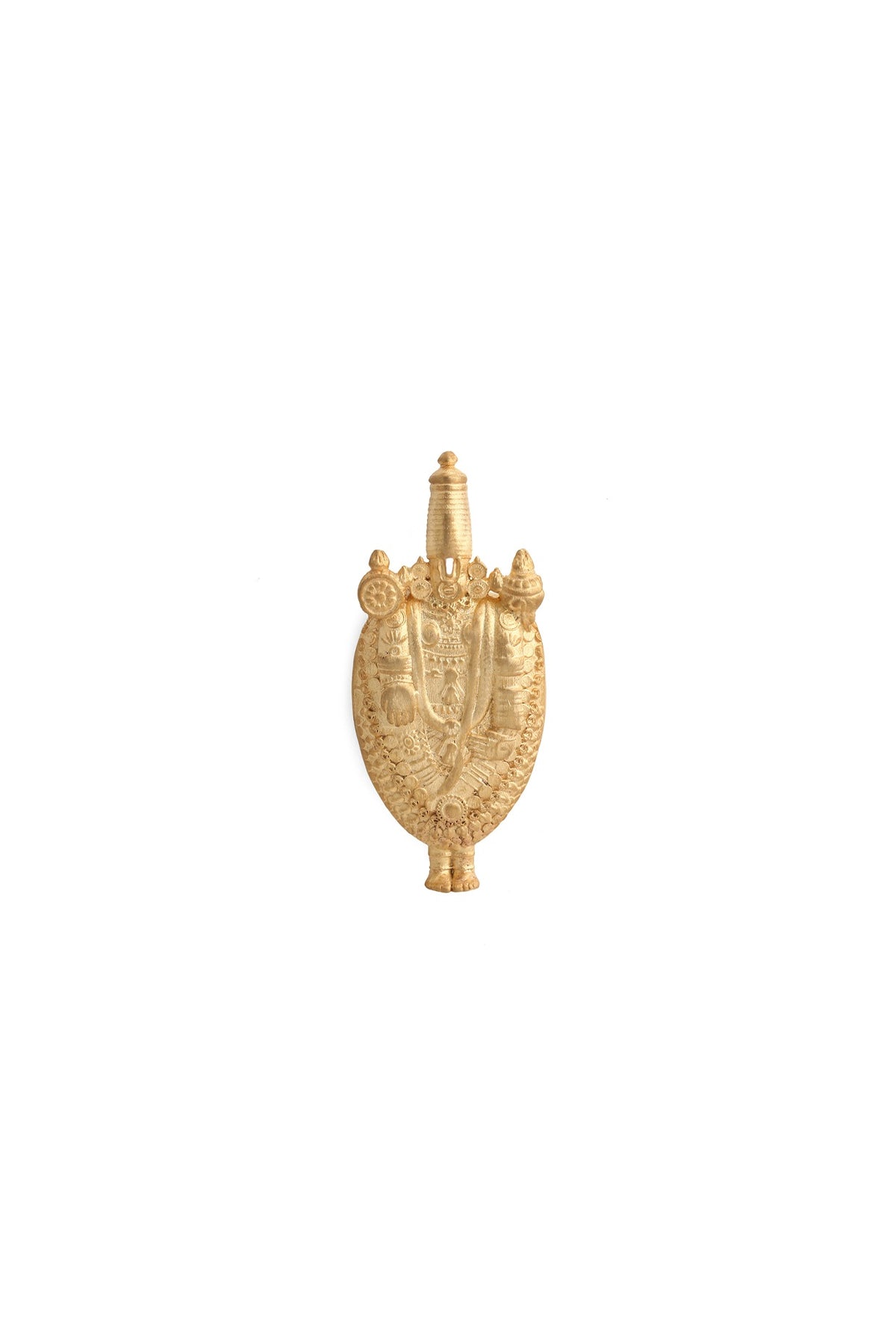 Yellow Gold Brass Balaji Brooch