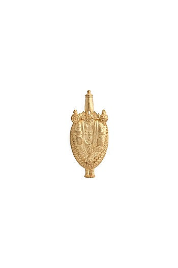 Yellow Gold Brass Balaji Brooch