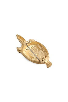 Yellow Gold Brass Balaji Brooch