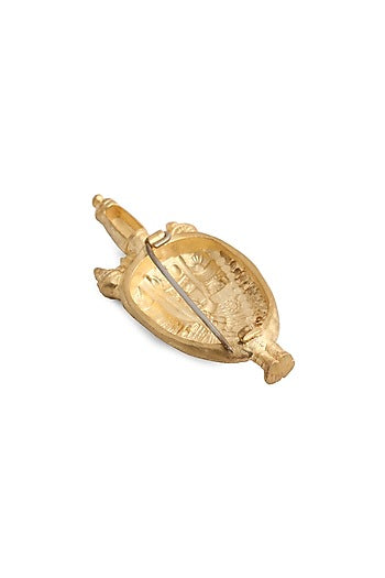 Yellow Gold Brass Balaji Brooch
