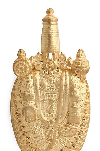 Yellow Gold Brass Balaji Brooch