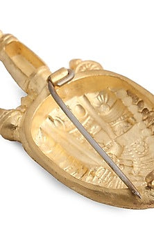 Yellow Gold Brass Balaji Brooch