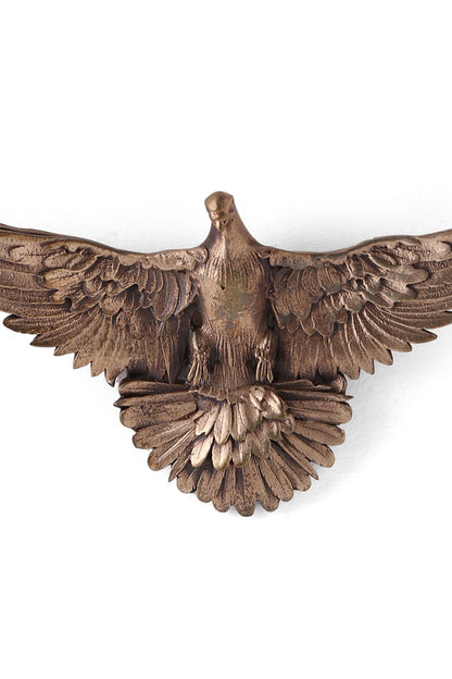 Antique Gold Brass Phoenix Brooch