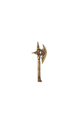 Antique Gold Brass Axe Brooch