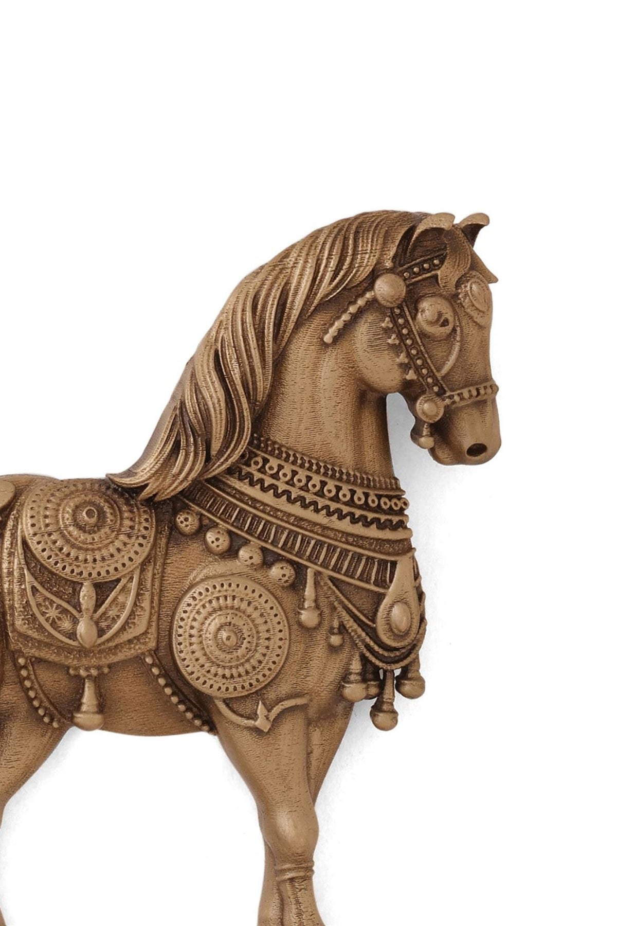 Antique Gold Brass Stallions Legacy Brooch