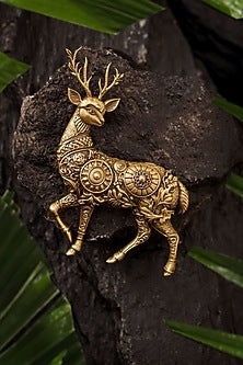 Antique Gold Brass Stallions Legacy Brooch