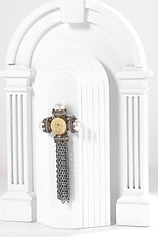 Dual Tone Russian Coin Brooch