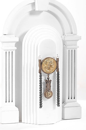 Dual Tone Denarius Coin Brooch