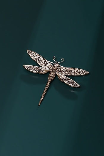 Antique Gold Dancing Dragonfly Brooch