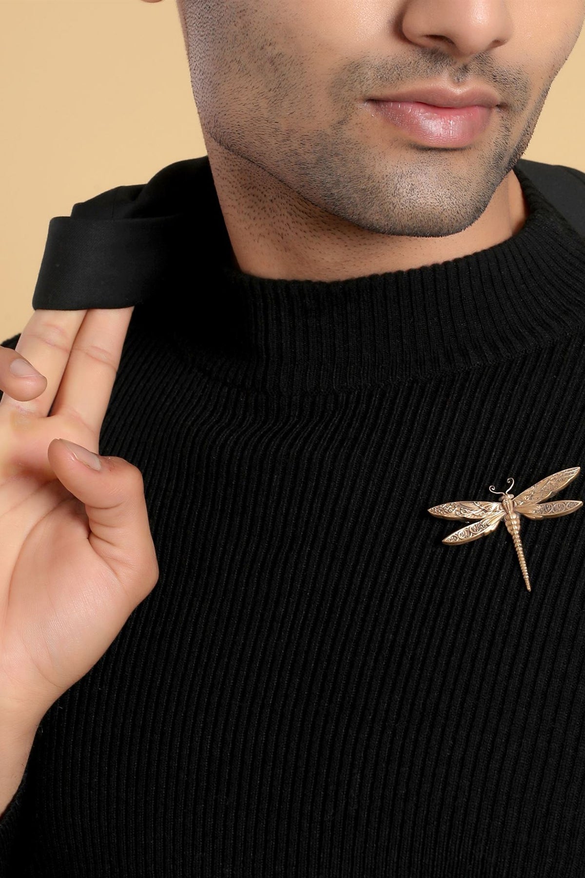 Antique Gold Dancing Dragonfly Brooch