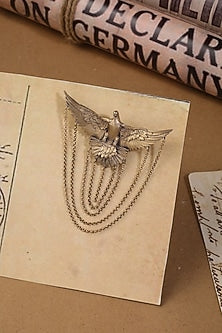 Antique Gold Flying Phoenix Brooch