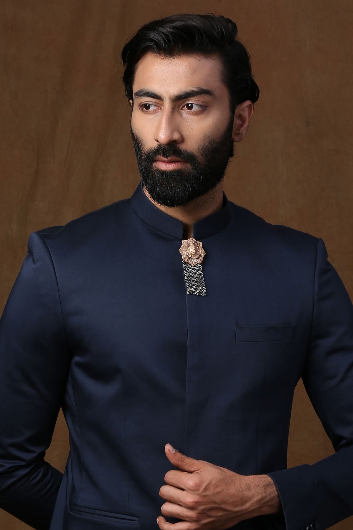 Dual Toned Emperor Lion Brooch