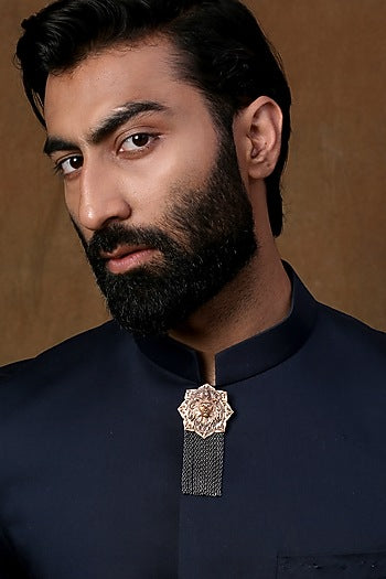 Dual Toned Emperor Lion Brooch