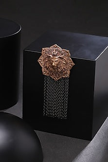 Dual Toned Emperor Lion Brooch