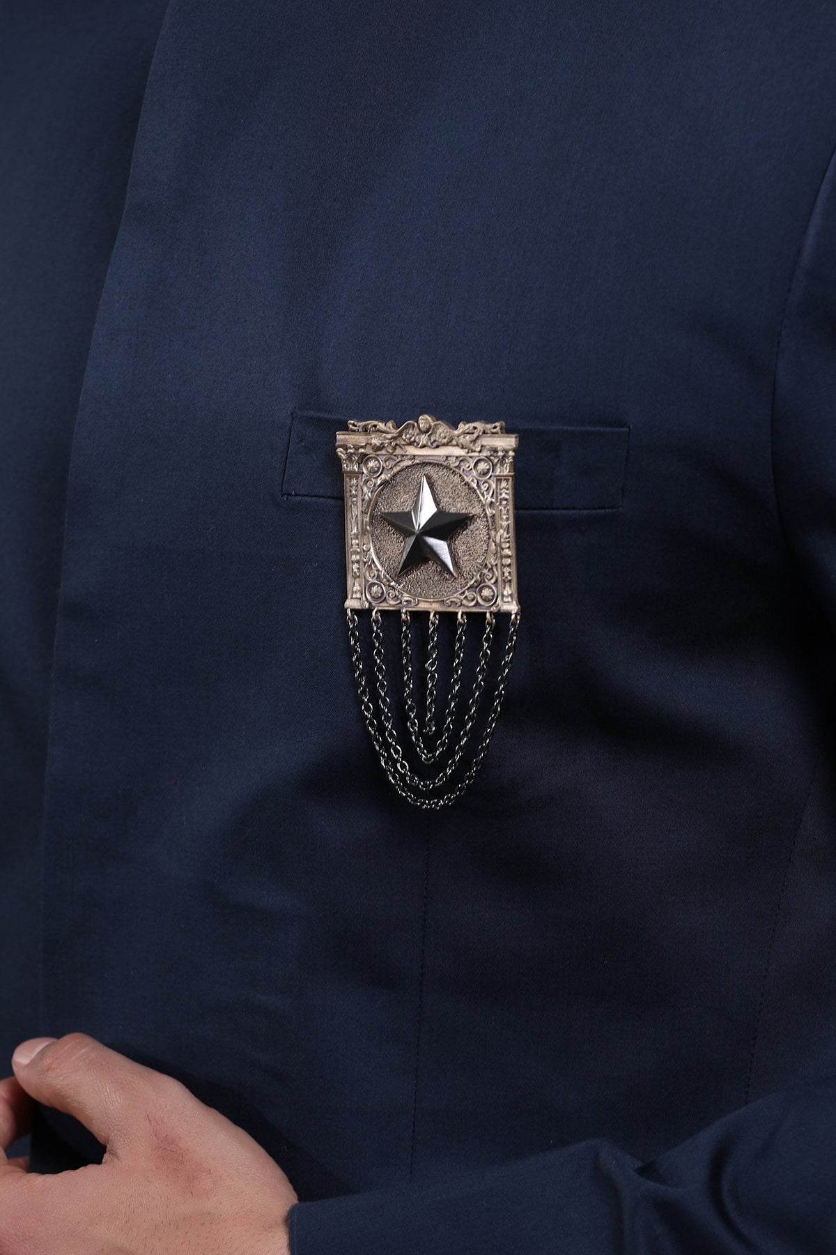 Dual Toned Handcrafted Merit Brooch