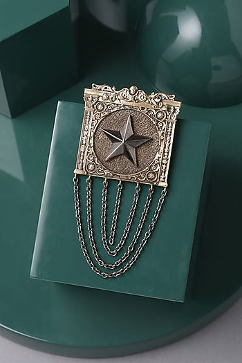 Dual Toned Handcrafted Merit Brooch