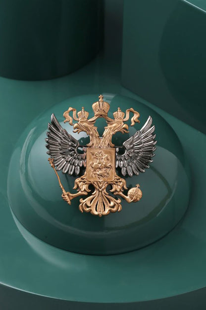 Dual Toned State Emblem Brooch
