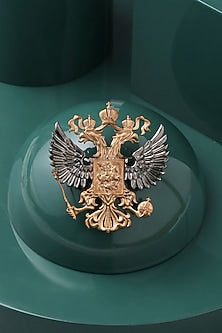 Dual Toned State Emblem Brooch