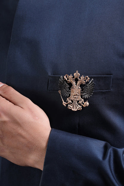 Dual Toned State Emblem Brooch