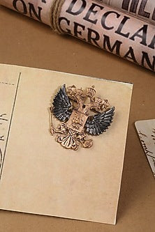 Dual Toned State Emblem Brooch