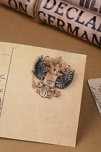 Dual Toned State Emblem Brooch