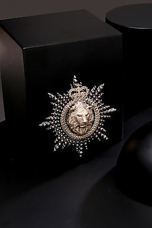 Dual Toned Mighty Lion Brooch