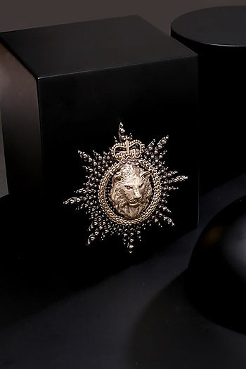 Dual Toned Mighty Lion Brooch